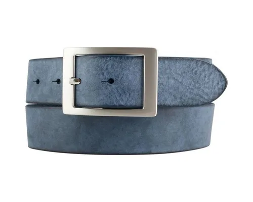 BELTINGER Ledergürtel Herren-Gürtel aus weichem Vollrindleder mit Doppel-Schnalle Vintage-Lo (1-St) weiches Leder, Gürtelschnalle in Altsilber, Vintage