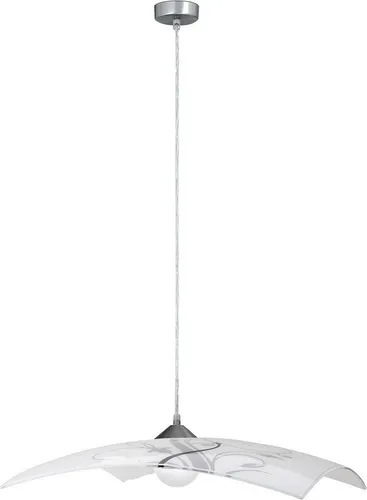 Rabalux 3694 Pendelleuchte Elina, E27, Dimmbar, Modern, 40x40cm - Moderne Pendelleuchte Elina aus Metall und Glas, ideal für stilvolle Räume. Dimmbar und mit eleganten Akzenten in Weiß, Schwarz und Chrom. Perfekt für eine individuelle Lichtgestaltung.