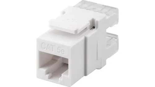 Goobay 95738 Keystone Modul RJ45 Buchse CAT 5e - Netzwerkstecker 100 MHz, ideal für einfache Installation in Keystone Patchpanels und Power over Ethernet (PoE+) geeignet