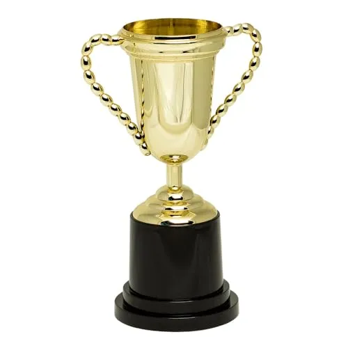 Goldene Trophäe 25cm Rennfahrer Accessoires Cup Fasching Karneval