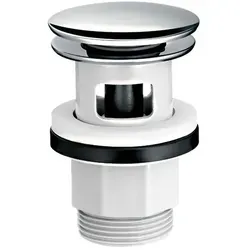 hansgrohe Ablaufgarnitur Push-Open KS, chrom - Für Waschtische & Bidets, mit Push Open Funktion für einfaches Öffnen und Schließen. Elegante Optik und einfache Montage durch genormte Anschlüsse.