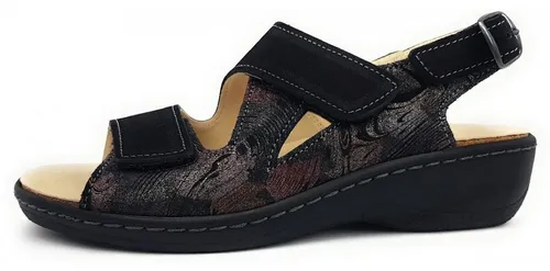 Belvida Damen Sandale in Schwarz, Größe 39 - Wanderschuhe: Bequeme und stylische Damensandalen von Belvida in Schwarz, ideal für lange Spaziergänge und Freizeitaktivitäten.
