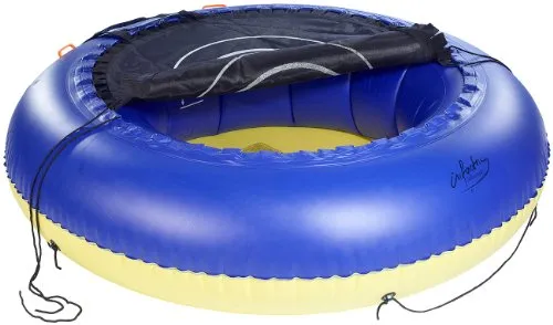 infactory Wassertrampolin 4in1: Aufblasbares Trampolin für Wasser und Garten - Pool Spielzeuge – Ideal für Garten, Strand oder Baggersee, mit Strickleiter für einfachen Einstieg und vielseitig nutzbar als Trampolin oder Badeinsel. Belastbarkeit bis 160 kg.