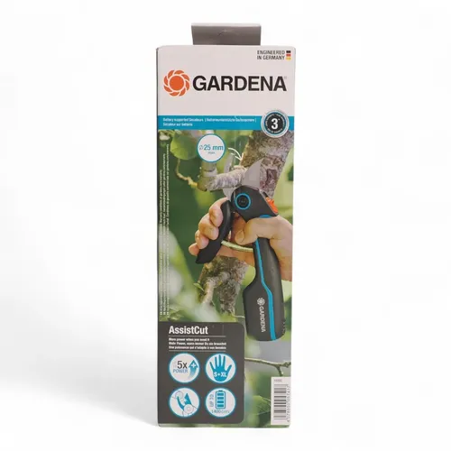Gardena AssistCut - Akkubetriebene Gartenschere mit 25 mm Schneid-Durchmesser, intelligentem Sensor für müheloses Schneiden und ergonomischem Design