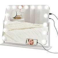 HOMCOM Hollywood Spiegel mit Beleuchtung 62,5x52 cm