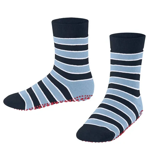 Falke Hausschuhe Simple Stripes (Baumwolle-Mischung) spaceblau Kinder, Größe: 35-38