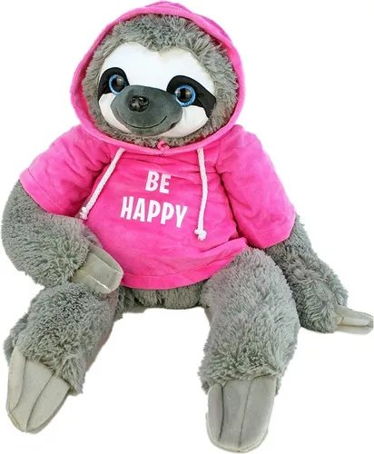 Faultier mit Pullover Plüschtier pink 