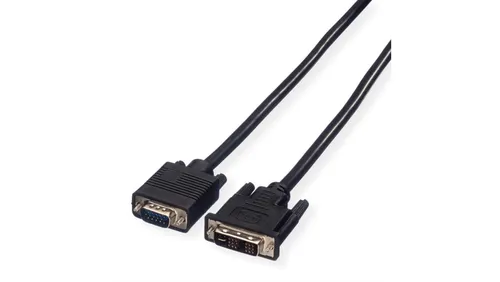 VALUE Kabel do monitora DVI(12+5) / VGA M/M, 5 m