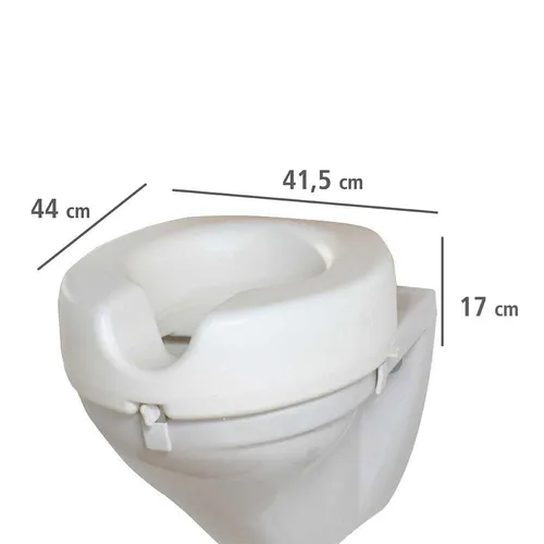 WENKO SECURA Toilettensitz-Erhöhung 12 cm - Toilettensitze mit Komfort, bis 150 kg belastbar und ideal für mehr Sicherheit und Komfort im Badezimmer.