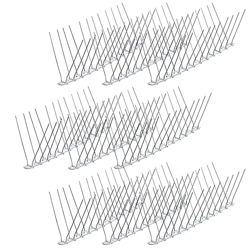 KADAX Vogelabwehr, 9 Stück, 3 Meter, Vogelschutz aus Edelstahl, Polycarbonat, Taubenabwehr mit Sollbruchstellen, Vogel Spikes, Taubenspikes für draußen, Fensterbank, Balkon, Dach