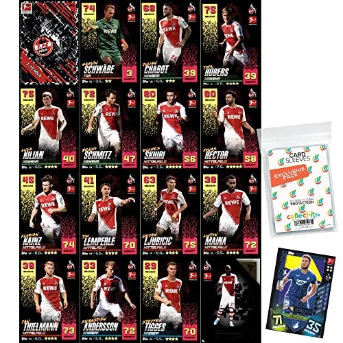 collect-it.de MY HOME OF CARDS + TOYS Exklusive Aufbewahrungshüllen im Bundle mit Topps Match Attax - 2022/23 - Mannschaftspaket - 1. FC KÖLN + 1 seltene Nationalspieler Karte