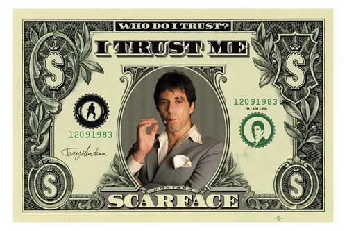 Poster SCARFACE in lila von Pyramid