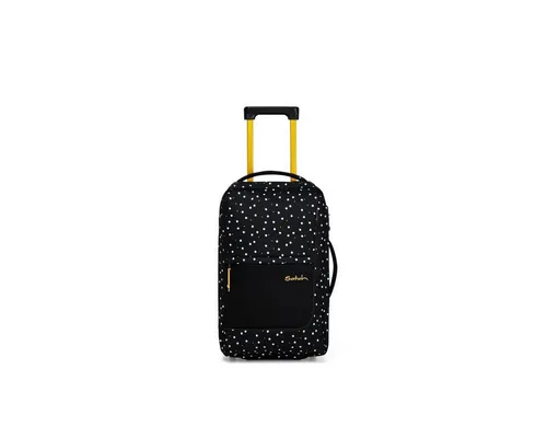Satch Trolley Flow M Lazy Daisy - 60 l, TSA-Schloss, Schwarz - Koffer für Kinder mit 60 l Volumen, wasserabweisend und ausgestattet mit TSA-Schloss für zusätzlichen Schutz. Ideal für Klassenfahrten und Reisen.