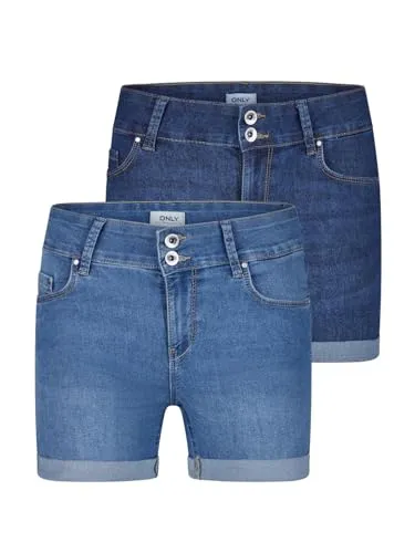 ONLY Jeansshorts Damen ONLCarmen 2er Pack von ONLY