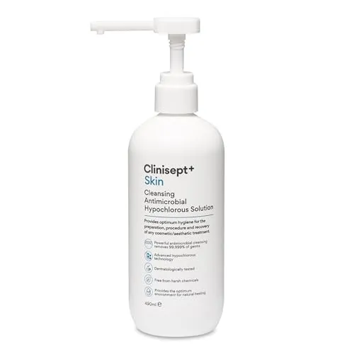 Clinisoothe Gesichtsreinigungsgel Clinisept+ Skin Cleansing 490ml - Medizinische Körperpflege, effektive Reinigungslösung zur Unterstützung der Hautheilung und Reduzierung von Rötungen, einfach anzuwenden für optimale Ergebnisse.