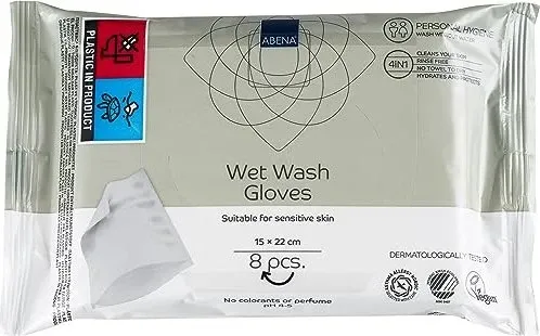 FEUCHTE Einmalwaschhandschuhe o.Parfüm 8 St