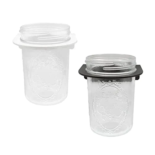 1x Natural Goods Berlin Design Zahnputzbecher aus Glas, mit Wandhalterung aus Stahl, stabil, rostfrei, auch als Teelicht-, Kerzenhalter oder Halterung für Dekoration (Becher Float, Weiß)