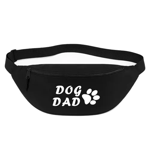 Huuraa Bauchtasche Dog Dad Tapse Geschenk 2,5 Liter Black Crossbody Bag Dog Dad Geschenkidee
