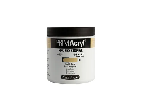 Schmincke PRIMAcryl Acrylfarbe Antik Gold 237ml - Hochwertige Künstler Acrylfarbe für kreative Projekte, ideal für Papier, Leinwand und Holz. Brillante Farbintensität und einfache Verarbeitung.