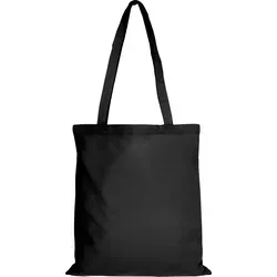 10er Pack Baumwolltasche - 28 Farben | mit Zwei Langen Henkeln | 38x42cm, schwarz, 10 Stück