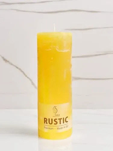 Gala Marken Rustik Stumpen Kerze in gold von Oberle