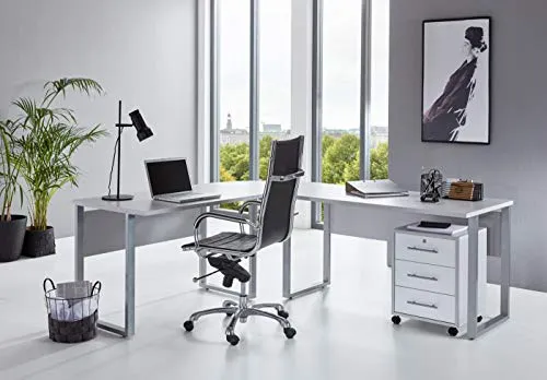 BMG Möbel Büromöbel-Set Tabor, 2-tlg grau von BMG-Moebel.de