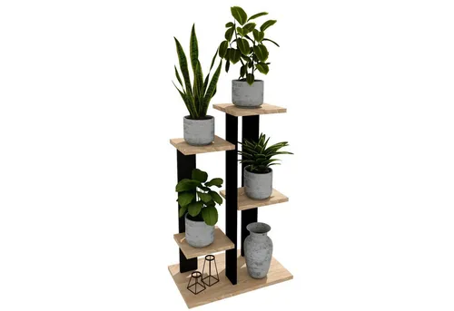 Raumhirsch Furniture Blumenständer aus Sonoma Eiche, 32x82x52 cm - Eleganter Blumenständer für Ihr Zuhause – stabil und vielseitig einsetzbar. Hergestellt aus robustem Schichtholz, bietet er eine ansprechende Optik und ist ideal für Wohnzimmer, Flur oder Büro.