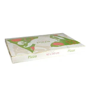 Papstar Pizzakarton pure 84695, 60 x 40 cm - Sonstige Verpackungen, umweltfreundlicher Pizzakarton aus 100% Frischfaserkarton, lebensmittelecht und kompostierbar, ideal für nachhaltigen Genuss.