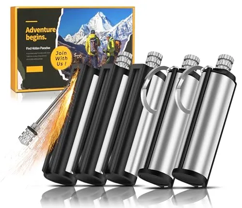 Lafagiet 5er Pack wasserdichte Streichhölzer für Outdoor