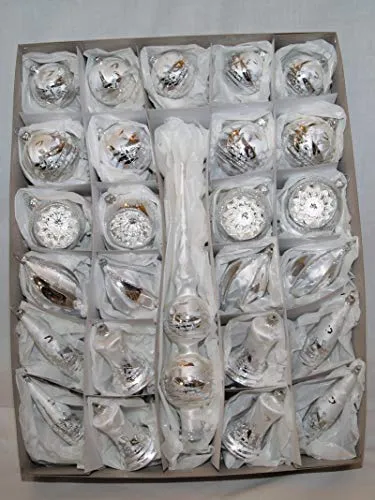 Jingle Bells Lauscha Christbaumkugel Sortiment 46-teilig Winterzauber