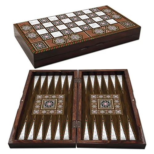 Staroyun 1020128 Backgammon-Spiel aus massivem Perlmutt