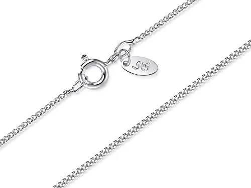 Silberketten Store Panzerkette Silber 925 Damen 1,4mm Breite I Silberkette hochglanz mit wählbarer Länge inkl. Kinderlängen I Halskette mit Federring Verschluss