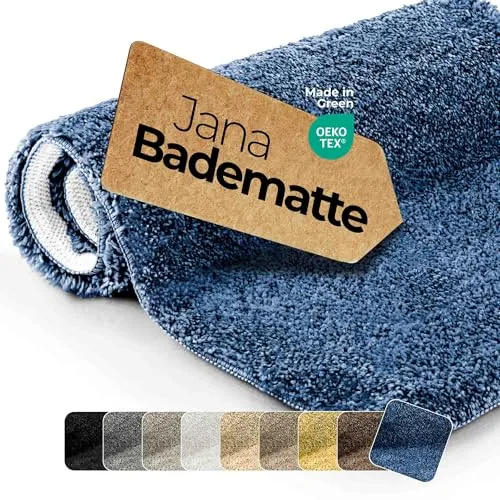 etérea Badezimmerteppich Jana - Rutschfeste Badematte Rund 60x60 cm - Stilvoll und praktisch: Der Jana Badezimmerteppich ist rutschfest, schnell trocknend und maschinenwaschbar. Er sorgt für Komfort und Hygiene in jedem Bad und passt perfekt unter Waschbecken, Badewanne und Dusche.