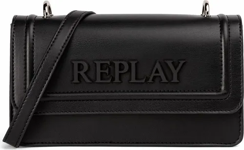 REPLAY Umhängetasche Crossbody Bag Black - Stylische Umhängetasche aus robustem Polyurethan, mit verstellbarem Schulterriemen und praktischem Magnetverschluss für einfachen Zugriff. Ideal für den Alltag und elegante Outfits.