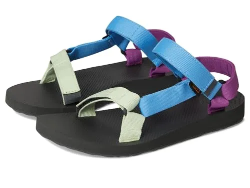 Teva Original Universal Women glow multi (GWM) 8 - Wanderschuhe mit veganen Materialien und umweltfreundlichen Unifi-Riemen aus recyceltem Polyester, ideal für zeitlosen Komfort und Stil beim Wandern.