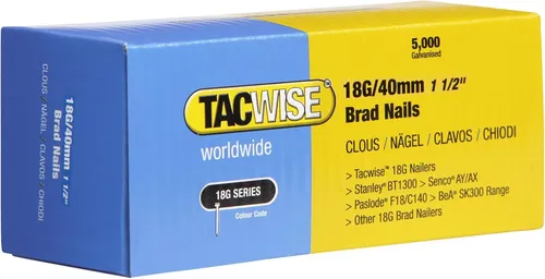 TACWISE Stiftnägel 18G/40 mm verzinkt 5.000 Stück von TACWISE