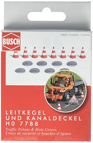 Busch 7788 Kanaldeckel + Leitkegel