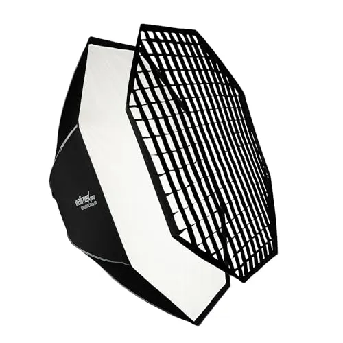 Walimex pro Essential Softbox Octagon 150cm - Perfekte Lichtgestaltung für Porträts - Softboxen für weiches, gleichmäßiges Licht bei Dauer- und Blitzlicht. Mit 360° Drehbarkeit, Grid und Transporttasche ideal für professionelle Foto- und Beauty-Aufnahmen.