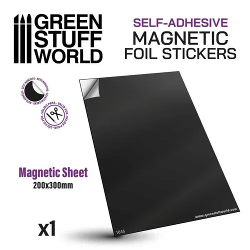 Produktbild Green Stuff World Selbstklebende Magnetfolien Magnetic Sheet für Bases