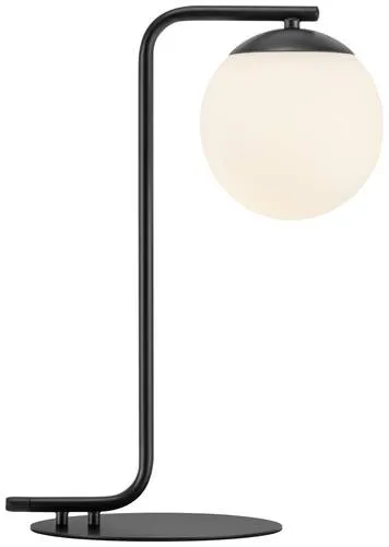 Nordlux Grant Tischlampe E14 Schwarz – Elegante Tischleuchte - Klemm- & Tischleuchten: Schlichte Eleganz mit leuchtender Glaskuppel und robustem schwarzen Metall, ideal für modernes Wohndesign.