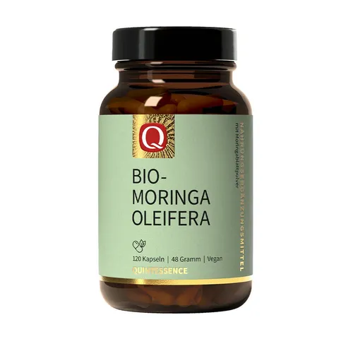 Quintessence BIO Moringa Oleifera Kapseln - 120 Stück - Vitamine mit Moringapulver aus dem 