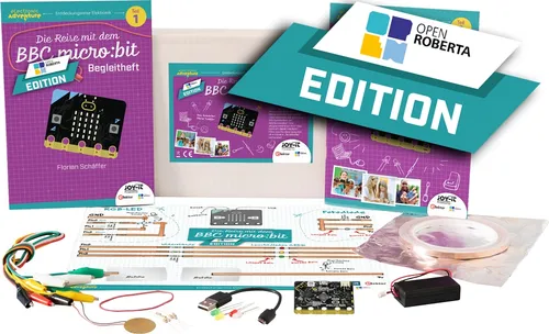 BBC EDU EA-ORE - MicroBit V2 Electronic Adventure Kit, powered by OpenRoberta für kreative Technik-Entdecker ab 8 Jahren