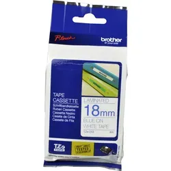 Brother P-Touch Band TZe-243  blau auf weiß  18mm / 8m  laminiert