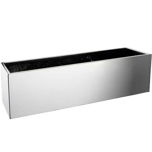 VIVANNO Edelstahl Balkonkasten ACENTO VERTICO 60x17x17 cm von VIVANNO