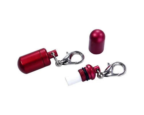 Wolters Hundehalsband-Anhänger Aluminium-Adresshülse rubin