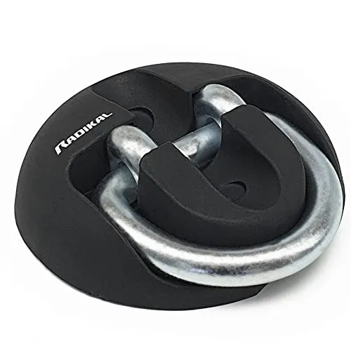 RADIKAL RK54 Wandanker Bodenanker für Motorrad, Wohnwagen, Anhängergarage, hochfester Stahl mit Schwingarm