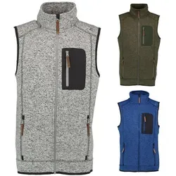 German Wear Fleeceweste OP9 Weste Jagd Winter Weste Fleeceweste Strickfleece Sweatweste grau 60/4XL