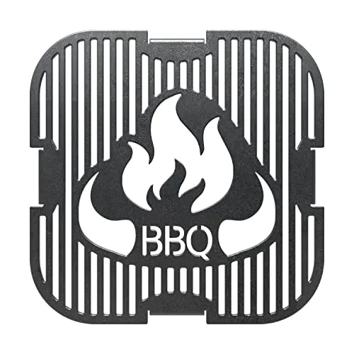 teileplus24 GBQ03 Grilleinsatz Quad-Feuerplatte ø 15cm | für Grillplatte Feuertonne Kugelgrill | Grillrost | Stahl