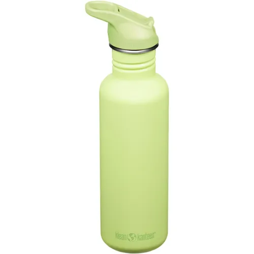 Klean Kanteen Classic 800 ml Flip Seal Sport Cap - Trinkflasche shadow lime - Outdoor Flasche mit ergonomischem Flip Seal Sport Cap für einfachen Trinkfluss, ideal für Abenteuer und Sport.