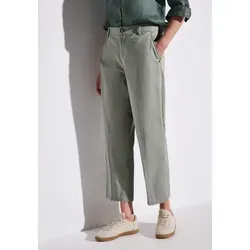 STREET ONE Chinohose mit geradem Bein grün 34